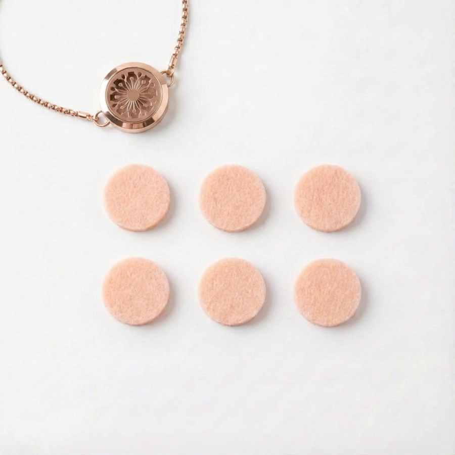 Refill Cotton Pads Peach Color for 20mm locket