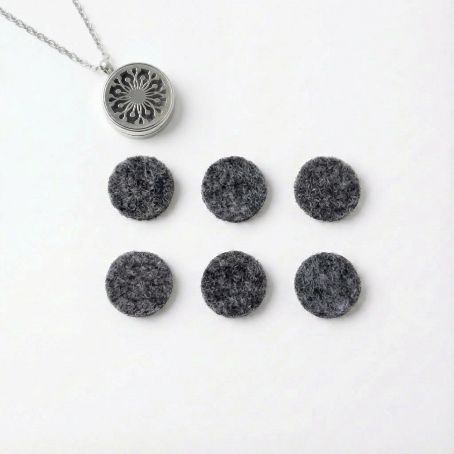 Refill Cotton Pads Grey for 15mm locket