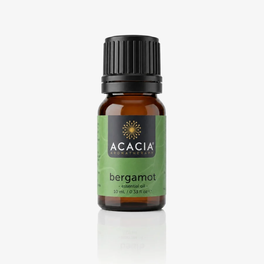 Bergamot Pure Essential Oil 10mL – 100% pure cold-pressed Citrus Aurantium Bergamia peel oil from Italy, by Acacia Aromatherapy Australia