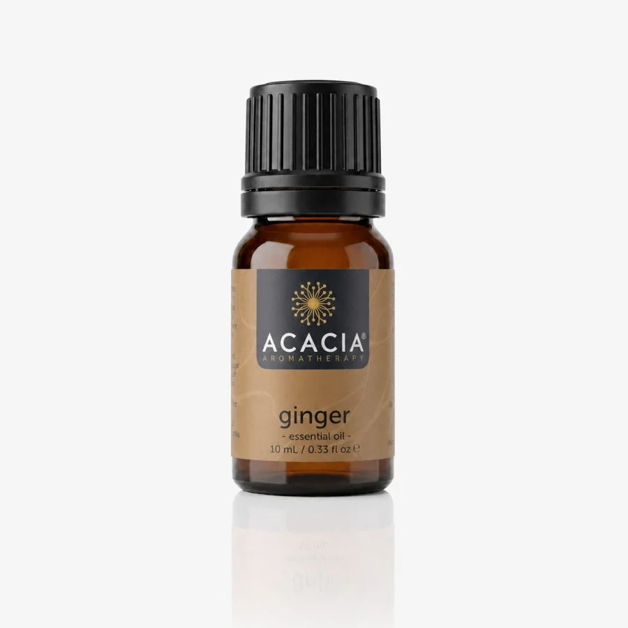 Ginger Pure Essential Oil 10mL – 100% pure Ginger essential oil by Acacia Aromatherapy Australia