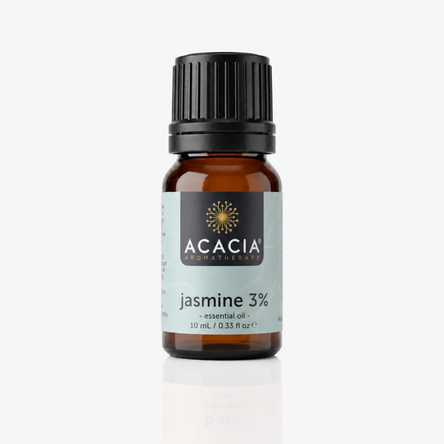 Jasmine Essential Oil 3% 10mL – 100% pure Jasmine essential oil by Acacia Aromatherapy Australia