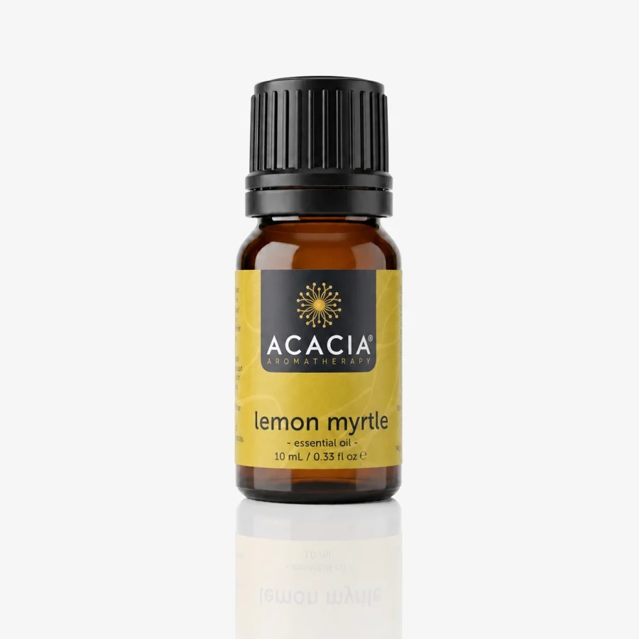 Lemon Myrtle Pure Essential Oil 10mL – 100% pure Lemon Myrtle essential oil by Acacia Aromatherapy Australia