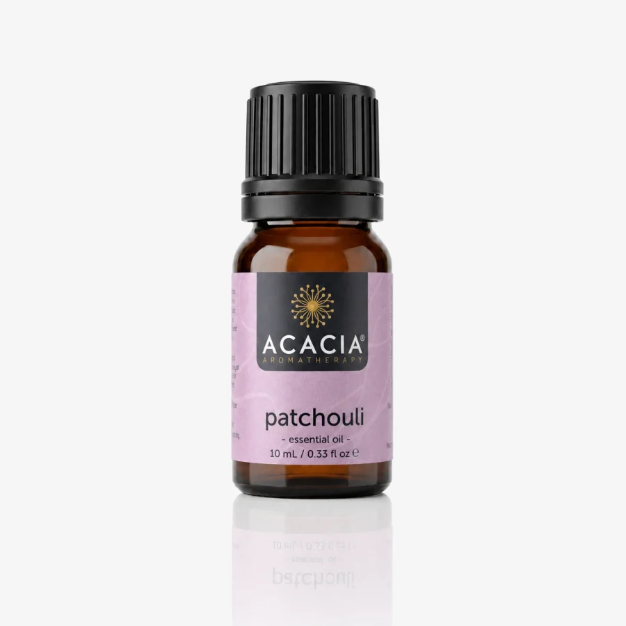 Patchouli Pure Essential Oil 10mL – 100% pure Patchouli essential oil by Acacia Aromatherapy Australia