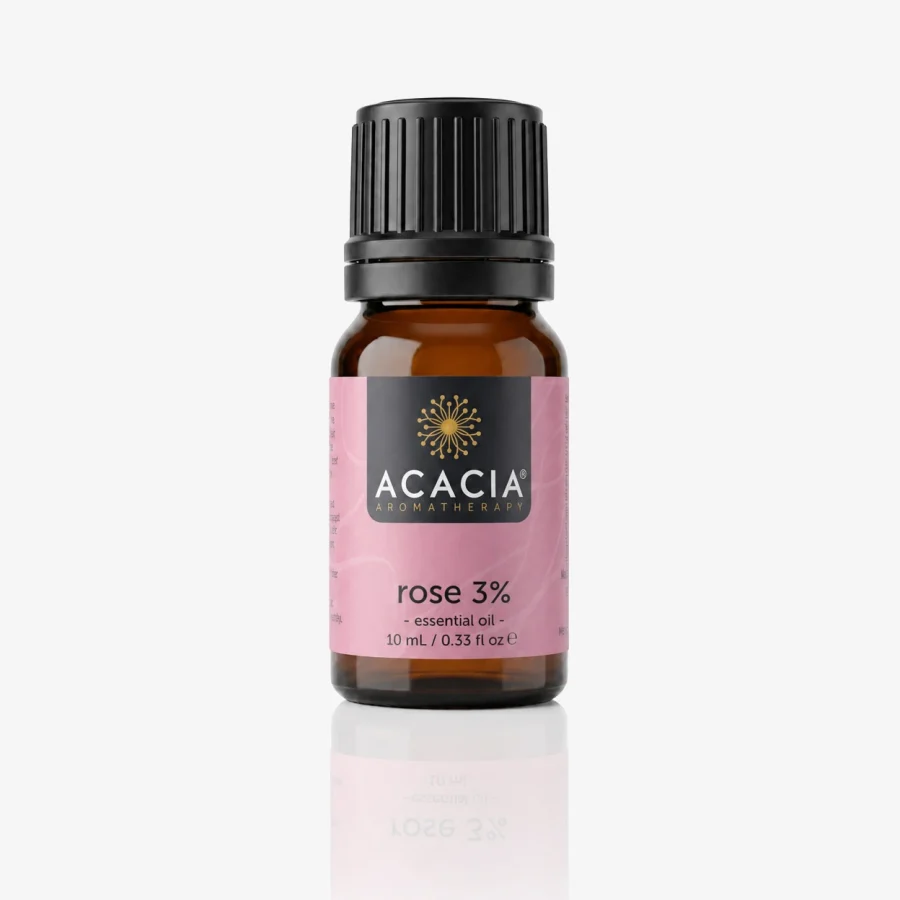 Rose Essential Oil 3% 10mL – 100% pure Rose essential oil by Acacia Aromatherapy Australia